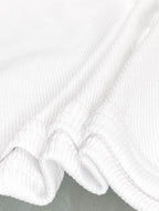 Destello de cristal / Básica rib - blanco 010