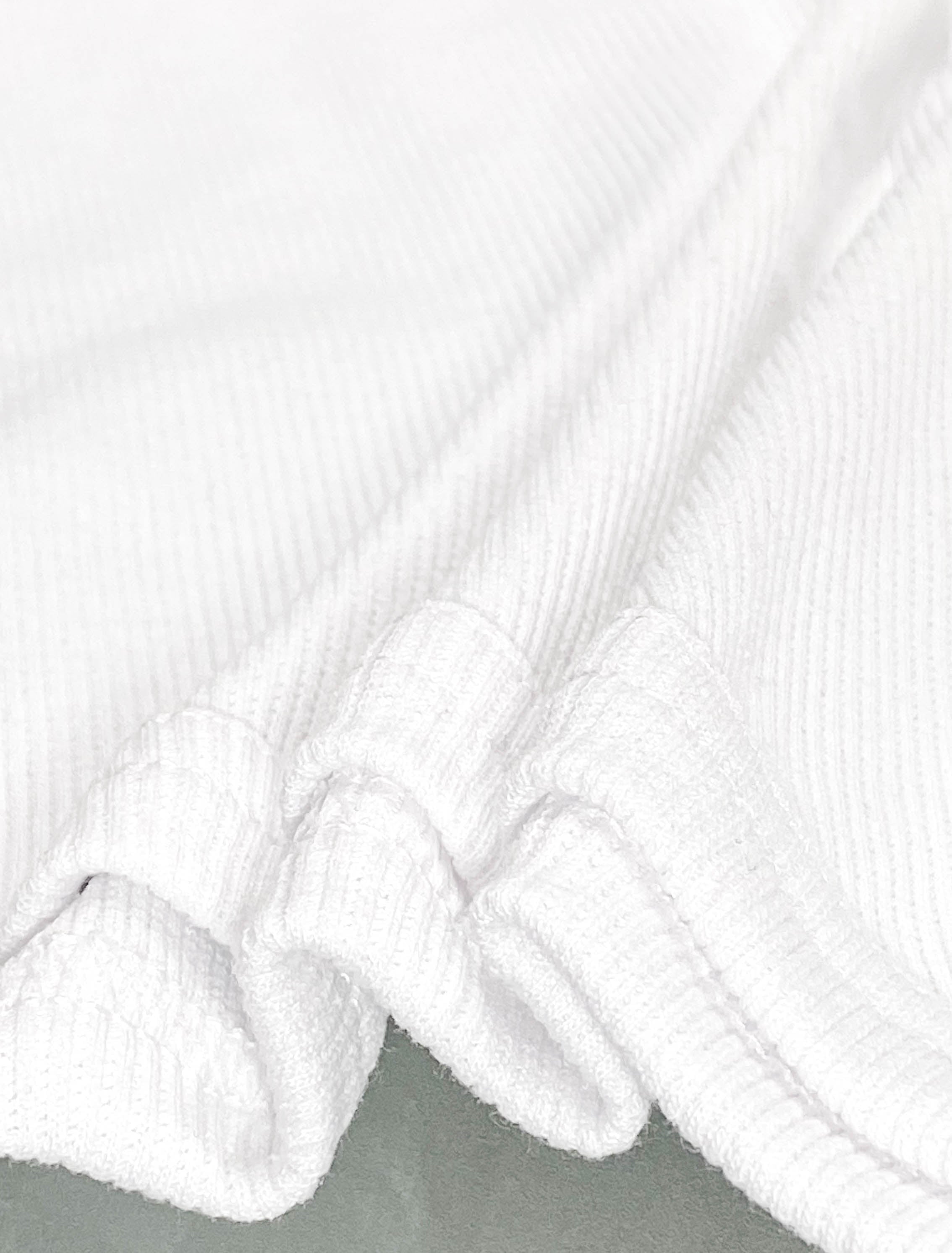 Destello de cristal / Básica rib - blanco 010