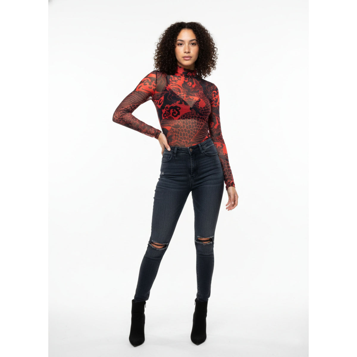 Blusa almagores ropa Camisa Alma - Manga Volumen - Rojo - com co